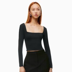 Aritzia Babaton Contour Squareneck Long Sleeve Top